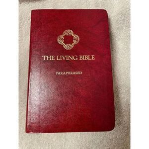 The Living Bible‎ Paraphrased Burgundy Cover 1980